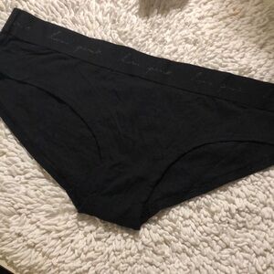 🚨B2G1 New PINK VICTORIA SECRET Black Metallic Black Boycut Short Panties
